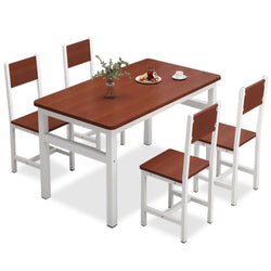 Conklin Crimson Red Rustic Dining Table & Chairs