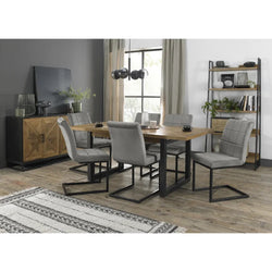 Aspen Extending Rustic Dining Table & Chairs - Grey