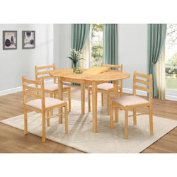 Chaya Butterfly Leaf Rustic Dining Table & Chairs