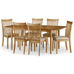 Ibbie Extendable Rustic Dining Table & Chairs - Oak