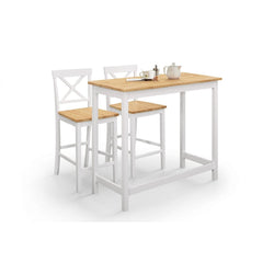 Markia Farmhouse Dining Table & Chairs - Oak & Ivory
