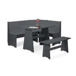 Neka Farmhouse Dining Table & Chairs - Anthracite