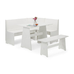 Neka Farmhouse Dining Table & Chairs - Surf White