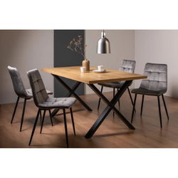 Paxton Rustic Dining Table & Chairs - Grey