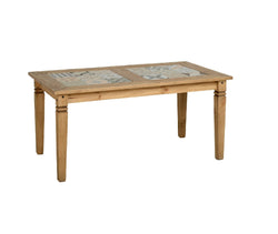 Pedes Rustic Dining Table in Light Brown