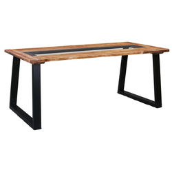 Chelms Rustic Dining Table in Brown Color