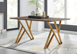 Sammie Rustic Dining Table in Brown Color 