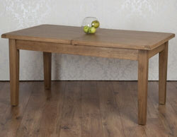 Oak Extending Dining Table with Fruits on it